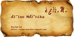 Éles Mónika névjegykártya